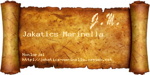 Jakatics Marinella névjegykártya